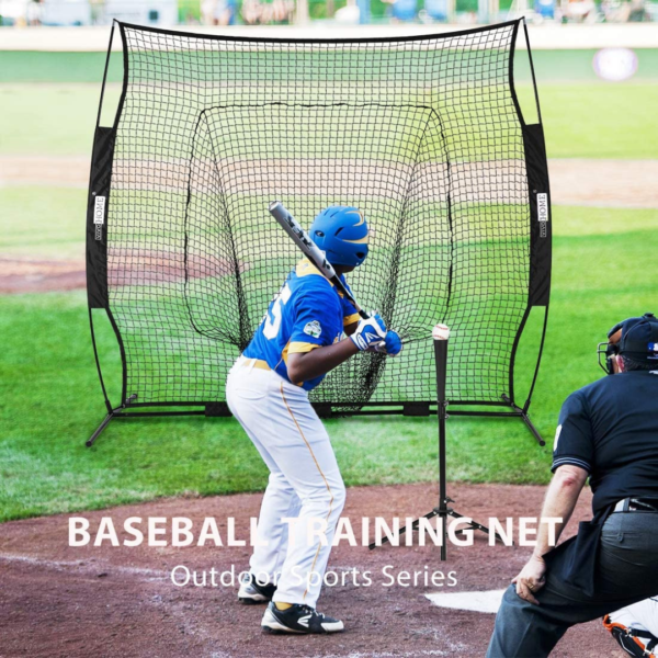 7x7Ft Baseball Softball Practice Net with Strike Zone Target Tee and Carry Bag - Image 2