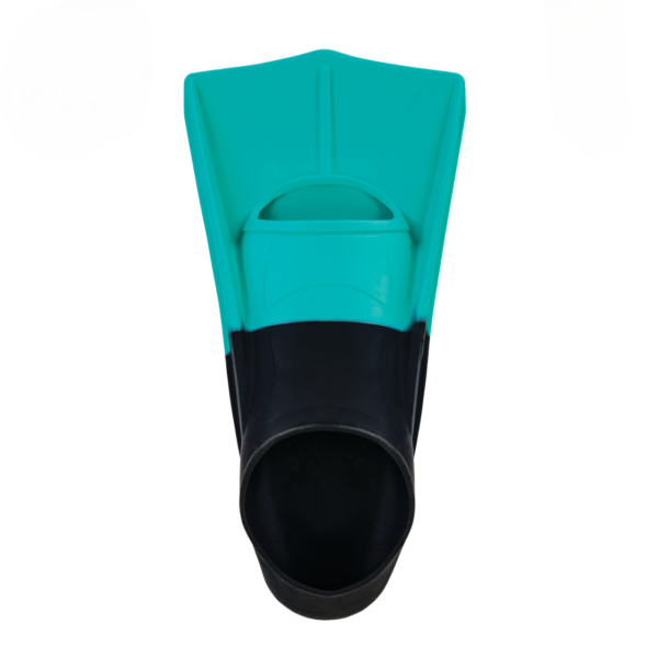 Athletic Works Adult Short Blade Silicone Swim Training Fin, Teal, Small - Image 2