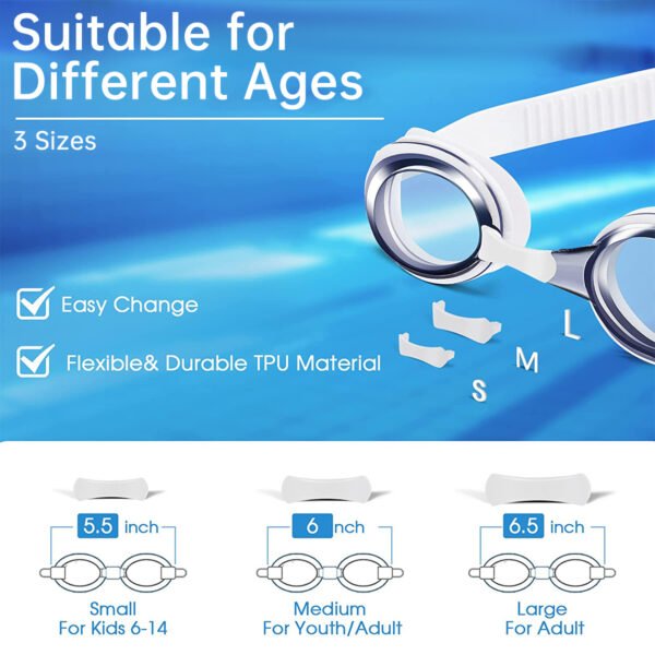 Swim Goggles 2 Pack Anti-Fog  Clear Vision Silicone Swimming Goggles - Image 4