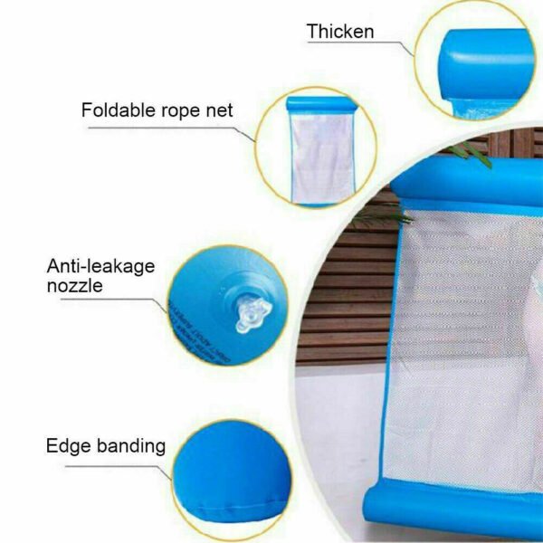 SHCKE Inflatable Pool Float Hammock Water Hammock Lounges - Image 2