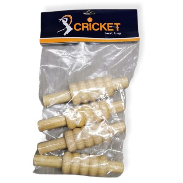 Cricket Wicket Stumps Bails Standard Duty Pack of 4 Standard Size - Image 3